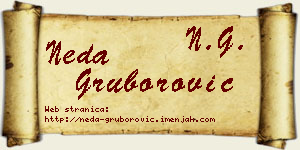 Neda Gruborović vizit kartica